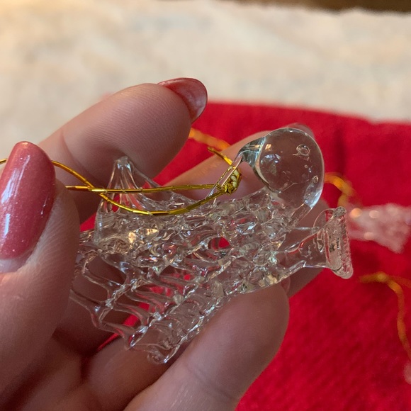 Hand blown Glass Singing & Flying Angel Ornaments - Set Of 5 - Picture 4 of 5